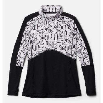 Columbia Ženske Majice S Kapuljačom - Winter Power Quarter Zip Knit Crne Bijele | WGJC-37648